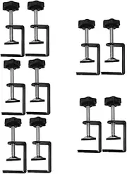 FONDOTIN 5sets Rattan Furniture Clips Rattan Furniture Clamps Outdoor Patio Automatic Curtain Opener Wicker Furniture Clips Rattan Wicker Chair Clamps Blinds Film Aluminum Alloy Black 2pcs*5