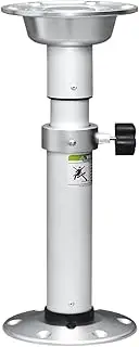 Adjustable Pedestal Table Base, Aluminum Alloy Campervan Table Leg, 19.7 to 28.3 Inch Height Range, RV Removable Desk Leg, Easy to Operate, for RV Marine Boat Caravan Workroom