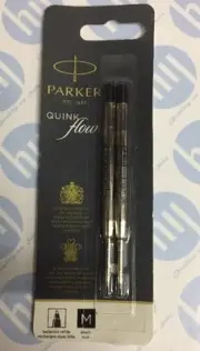 Parker Quink Medium Ballpoint Quink Flow Refill Black X 2