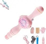 Elastic Bubble Fog Wand, Colorful Smoke Bubble Machine & Elastic Magic Wand, Magic Interactive Fog Smoke Bubbling Machine, for Party, Wedding, Festival, Birthday (Pink,2 Set)