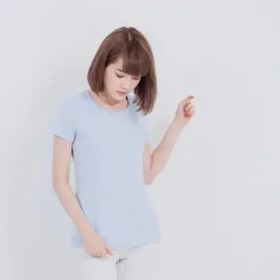 【so that’s me 好我】素面圓領短袖蜜桃棉女Tee(水藍)