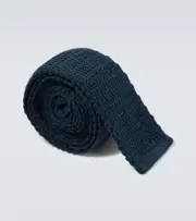 [Thom Browne] Thom Browne 4-Bar silk tie One Size blue