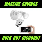 Smart WiFi LED Double Twin Security Flood Light With Camera Outdoor Spotlight