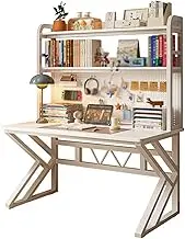 Gaming Desk with Storage Shelves, Computer Desk with Pegboard, PC Gamer Workstation Desk with Metal Frame Modern Study Writing Table for Home Office Bedroom,A,80cm