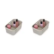 2PK Joseph & Joseph EasyStore 28cm Storage Basket Small Bathroom Organiser Ecru