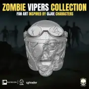 Cobra Zombie Viper v4 custom head for 4" 6" 7" 12" GI Joe action figures