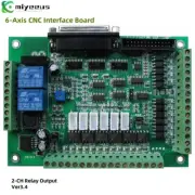 MACH3 V3.4 6-Axis High Speed Optocoupler CNC Interface Board 2CH Relay Out my23