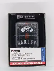 Zippo Harley Davidson Flags 48558 "Double Torch" refillable Butane Lighter