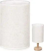 TOVINANNA Fabric Drum Lampshade, Cylindrical Desk Lamp Shade, Linen Bedside Floor Lamp Replacement for Lighting Fixture - Natural Burlap