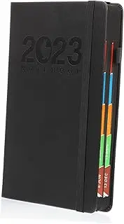 BCOATH 2023 Daily Planner Book with Beautiful Cover One Page Per Day Monthly Planning Calendar for Students Teachers and Professionals Convenient Portable Design with Elastic Band Closure