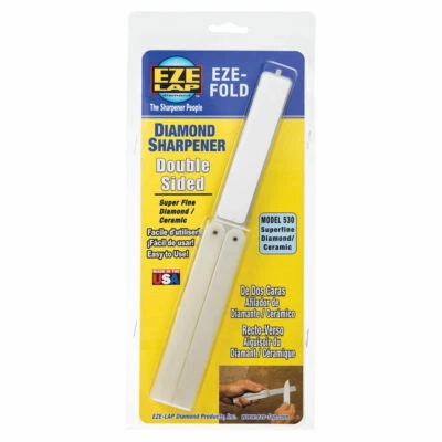 EZE-LAP EZE-530 - EZE Fold Diamond Sharpener Double Sided, White Handle (SuperFi