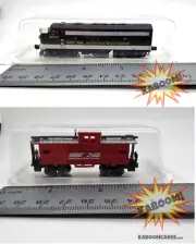 Large and Small N scale train clamshell cases protective box display engine