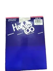 Hanes Too Sheer Control Top Reinforced Toe Size EF Pearl Pantyhose