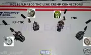 1 x TNC or RP-TNC MALE or FEMALE RG316 RG174 LMR100 RF Coax Connector USA