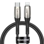 Horizontal 18W USB-C / Type-C to 8 Pin Data Sync Charging Cable PD Cable, Length: 1m(Black)