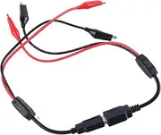 USB to Alligator Clips, USB Cable Tester Red Black Wire Alligator Clip Test Cable Male Female to USB Line for Electrical Circuit Testing