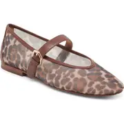 Dolce Vita Roslyn Mary Jane Flat in Leopard Mesh at Nordstrom, Size 10