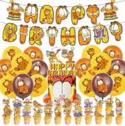 Pet Cat Party Decorating Set Birthday Banner Cake Cupcake Toppers Balloons Swirls
