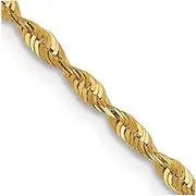 [JewelryWeb] 10k Gold Valu plus Sparkle Cut Lightweight Chain Bracelet - Identification Bracelet for Women and Men in Yellow Gold Choice of Lengths 7 9 8 and Variety of mm Options