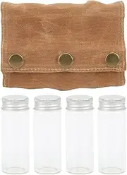Jaxenor Camping Spice Kit - Multipurpose Portable Spice Bag with 4 Spice Jars for Outdoor Cooking