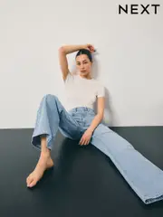 Bleach Relaxed Bootcut 100% Cotton Jeans (AF6125) | $64