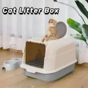 Pet Toilet Large Space Fully Enclosed PP Resin Detachable Cat Litter Box Kitty