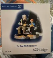 Dept. 56 Snow Village Toy Boat Whittling Lesson