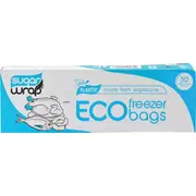 SugarWrap Eco Freezer Bags Made from Sugarcane Large 50 Pack