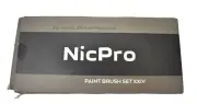 Nicpro 26 Piece Paint Brush Set Professional w Palette Knife & Cloth Roll