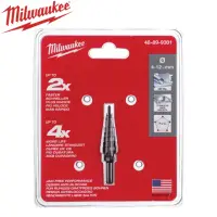 在飛比找momo購物網優惠-【Milwaukee 美沃奇】階梯鑽頭4-12mm(48-8