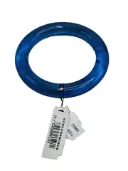 QVC Robert Rose Blue Acrylic Clear Bangle Bracelet NWT