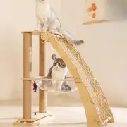Cat Climbing Capsule Bed Pet Cat Toy Kitten Assembly Cats Tower with Hammock for