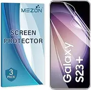 [MEZON] [3 Pack] Samsung Galaxy S23+ (6.6") Premium Hydrogel Clear Edge-to-Edge Full Coverage Screen Protector Film (Galaxy S23+, Hydrogel)