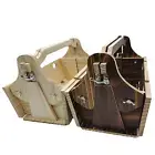Small Picnic Table Wine Table 2in1 Portable Wooden Basket Dish for Cheese and