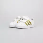 Adidas Baseline Comfort White Matte Gold Infant Casual Shoes AC7438