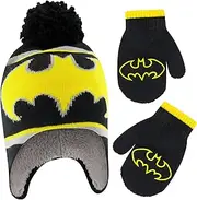 [DC Comics] Boys Winter Accessory Hat, Scarf and Toddler Mitten, Batman Beanie for Ages 2-4