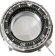 ALAGPNPMZH Stainless Steel Watchcase Tuna Can 47mm For NH35 NH36 4R35/36 7S26 Movement Mineral Crystal Ratchet 120 Clicks 10ATM Watch Parts watch case