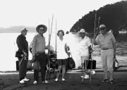 Group Of Anglers' Arrival At Club De Pesca In Pinas Bay 1960 Old Fishing Photo