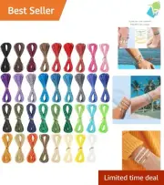 700m Waxed Polyester Cord Set - 35 Vibrant Colors for Endless Crafting Projects