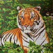 "Tiger" Printed Canvas for Needlepoint Tapestry Gobelin Embroidery 46380