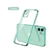 Iphone TPU Clear Case 14 Pro Soft Case Light Green ShockProof Cover