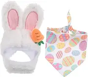 SOPOTUTU 2pcs Clothes Set Dress up Goose Porch Goose Clothing Bunny Ear Goose Clothes Cute Dog Bandana Duck Ornaments Lawn Goose Clothing Goose Outfit Plush