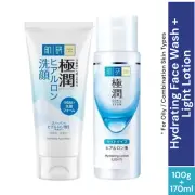 Hada Labo Face Wash 100g + Light Lotion 170ml Duo Set For Oily /Combination Skin