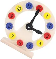 Kisangel Cognitive Toy Wood Clock for Boys and Girls Preschool Educational Learning Toy Clock Design Children's