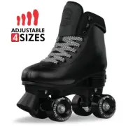 infinity Skates SODA POP Black Size Adjustable Quad Rollerskates for Boys Girls