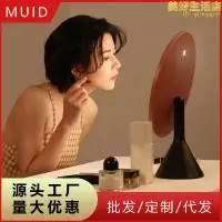 在飛比找露天拍賣優惠-MUID大鏡面化妝鏡檯燈第四代充電OA智能高清美妝鏡床頭le