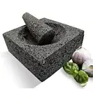 Square Molcajete Mortar & Pestle For Salsas & Spices From Mexico Handmade New