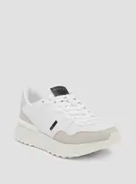 GUESS Women's White Vinnna Low Top Sneakers Size: 10, Synthetic