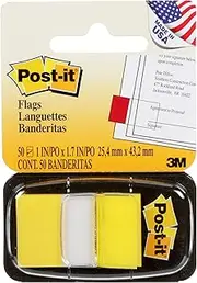 Post-it Flags Yellow 25.4mm x 43.2mm 680-5-24CP (Pack of 24)