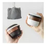 Portable Ceramic Tea Set Fabric Travel Bag Teapot Two Tea Cups Loose Leaf Tea